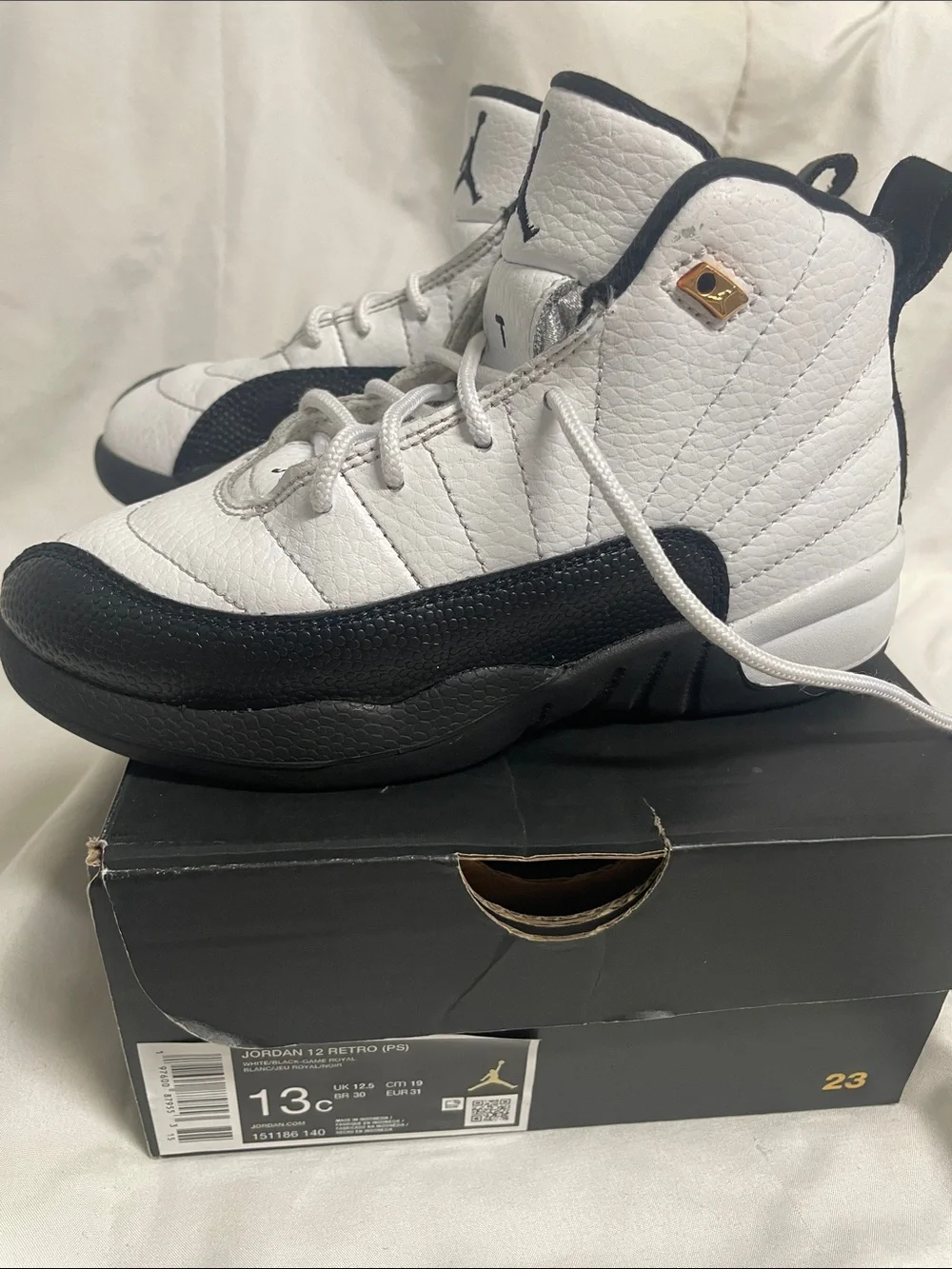Jordan White and Black Toddler Basketball Sneakers - Picture 3 of 6